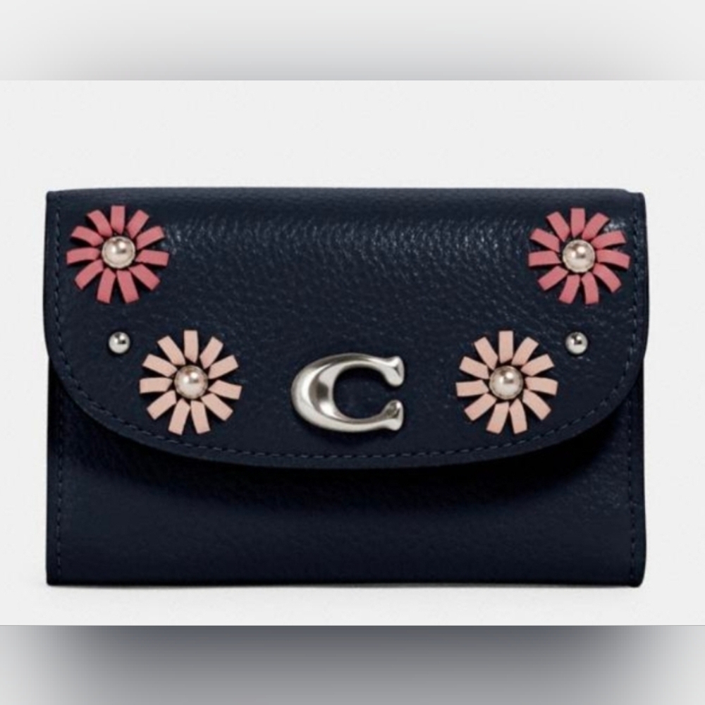 NWOT Coach Remi Envelope Wallet W Daisy Applique